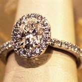  Diamond Oval Halo Ring available at Albert F. Rhodes Jewelers